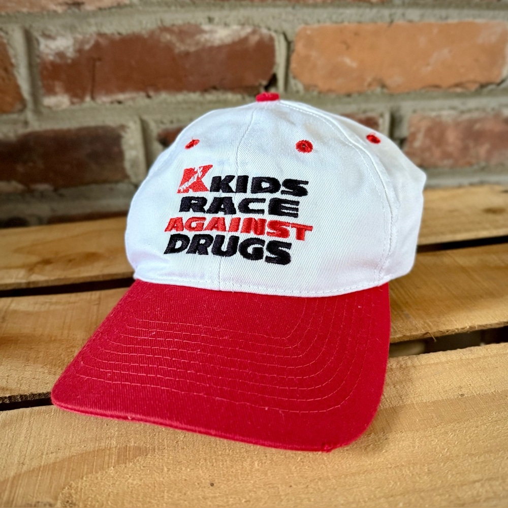 Vintage Kmart Kids Race Against Drugs Baseball Hat Adjustable Snap Back